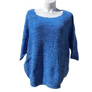 NWOT Jessica London blue knit short sleeve sweater size 2X